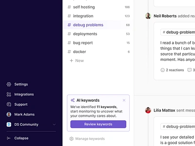 Content Feed Callout - AI-Powered Content Discovery activity ai powered call to action callout content cta feed figma minimal product design purple saas side nav sidenav ui design ux design uxui