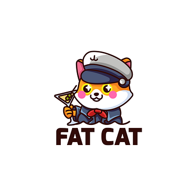 Sailor Cat Logo blue cat cat design cat logo character design design graphic design illustration logo logo design red sailor sailor cat sailor design sailor logo vector