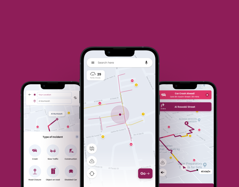 Ashghal's Travel Information System | UX/UI Design interaction design maps navigation uiux design user experience visual design