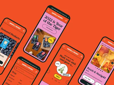 Amborella Organics - Ecommerce Mobile agency branding ecom ecommerce homepage landing marketing shop ui ux web website