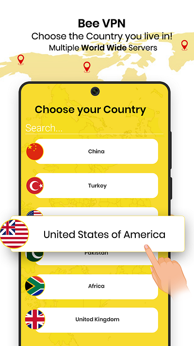 Bee VPN UI app graphic design illustration ui