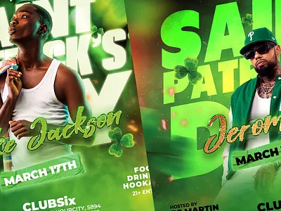 Saint Patricks Day Flyer Bundle shamrock