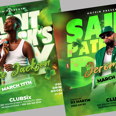 Saint Patricks Day Flyer Bundle shamrock