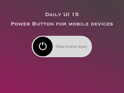 DailyUI 15 - Power Button apple dailyui glow power button ui