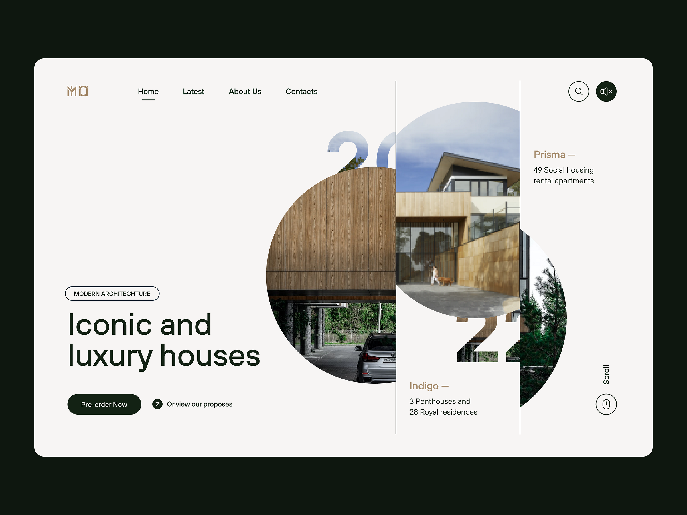 MiA - Real Estate Landing Page by Bogdan Falin for QClay on Dribbble