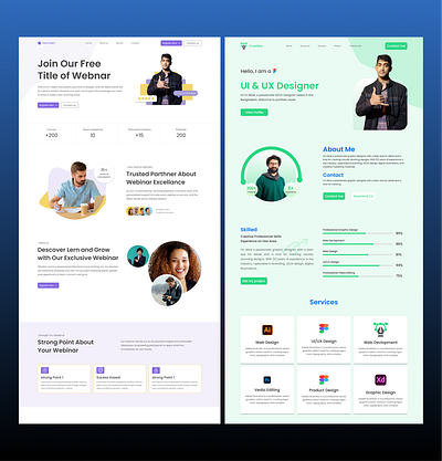 Personal Protfolio Design dashboard design landing page design mobile app design saas landing page design ui ware fream design web page design