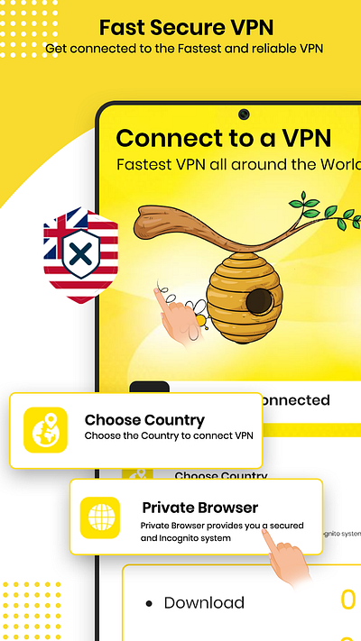 Fast Secure VPN advertising branding graphicdesign