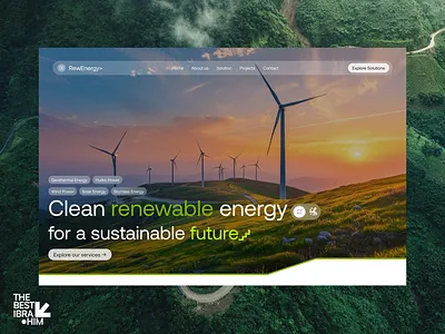 RewEnergy animation branding cleanenergy energy futuristicdesign landingpage minimal moderndesign ui ux webdesign