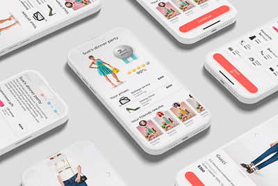 Mobile app SuitsMe 3d app clothing design dress graphic design illustration minimal mobile product design ui ux web web design website