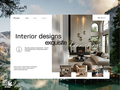 Funish Landing page branding clean design interior interiordecor landingpage minimalisticdesign mobile moderndesign sleek typography uidesign uxdesign webdesign