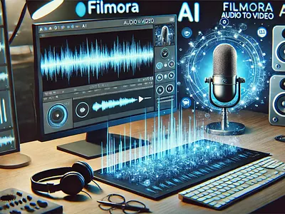 Revolutionizing Podcast Growth with Filmora's AI Audio to Video graphic design