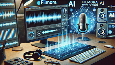 Revolutionizing Podcast Growth with Filmora's AI Audio to Video graphic design