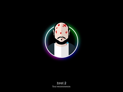 Design BREF. - French series bref characterdesign circle flat fun illustration man minimal minimalist neon series