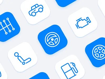 Car Icons branding car car icons design icon design icons line icons ui vector