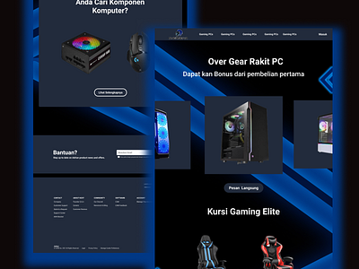 "Overgear" PC components Marketplace computer design gaming illustration logo marketplace ui ux vector web web design