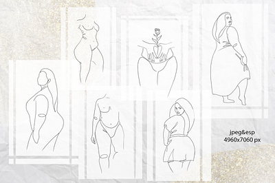 one line draw collection - Bodypositive body positive design graphic design illustration one line drawing onelinedraw posters