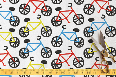 Bike Ride - Textile (sold on Minted.com) graphic design illustration pattern photoshop surface pattern