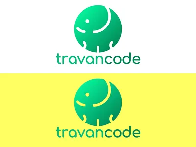 Travancode - Logo Design adobe illustrator animal app branding clean company design elephant flat graphic design identity illustration illustrator logo minimal simple social media start up tech vector