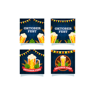 Octobeer Festival Banner banner beer beerfest beerfestival festival flat design flat illustration illustration template vector