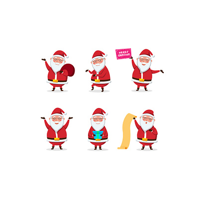 Santa Claus Character illustration character christmas flat design flat illustration icon illustration santa santaclaus vector xmas