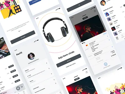 Beats App app beats clean design graphic design illustration interface ios minimal mobile music tranding ui ux