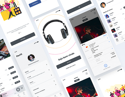 Beats App app beats clean design graphic design illustration interface ios minimal mobile music tranding ui ux