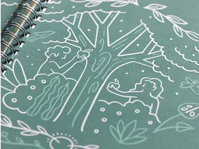 The Garden adam eden eve floral foliage garden gardening handdrawn illustrate illustration jungle man nature outdoors pattern plant plants print surface pattern woods