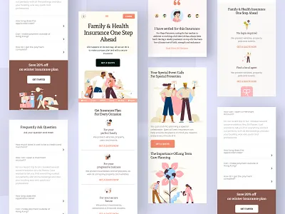 Insurance Landing page Responsive Mobile UI Design auto insurance behicle family insurance healthcare insurance insurance app insurance website landing page medical mobile version overlaps agency responsive design ui user interface web design webdesign website