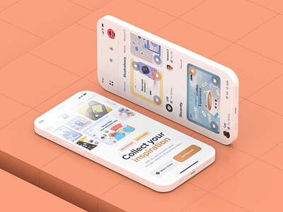Moodboard Mobile App 3d concept dribbble illustration image collection imageorganizer inspiration interface ios mobile app mood board reference ui uidesign ux