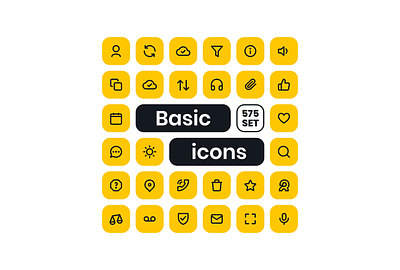 575 basic icons for any project 🚀 appdesign figma graphicdesign icondesign icons iconset illustration sketch svg ui uiux ux uxdesign