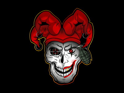 Skull Emblem anime art branding callofduty cartoon character cartoon illustration digital art digital illustration emblem gaming logo graphic design joker logo skull