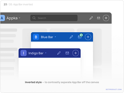 Application Bar UI design — Dark theme app design design system figma material templates ui ui kit