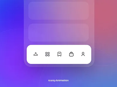 Navigation menu, interaction! 3d animation app gradient haptic icon interaction menu menu bar minimal mobile motion graphics navigation phone tab bar ui ux