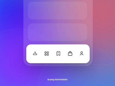 Navigation menu, interaction! 3d animation app gradient haptic icon interaction menu menu bar minimal mobile motion graphics navigation phone tab bar ui ux