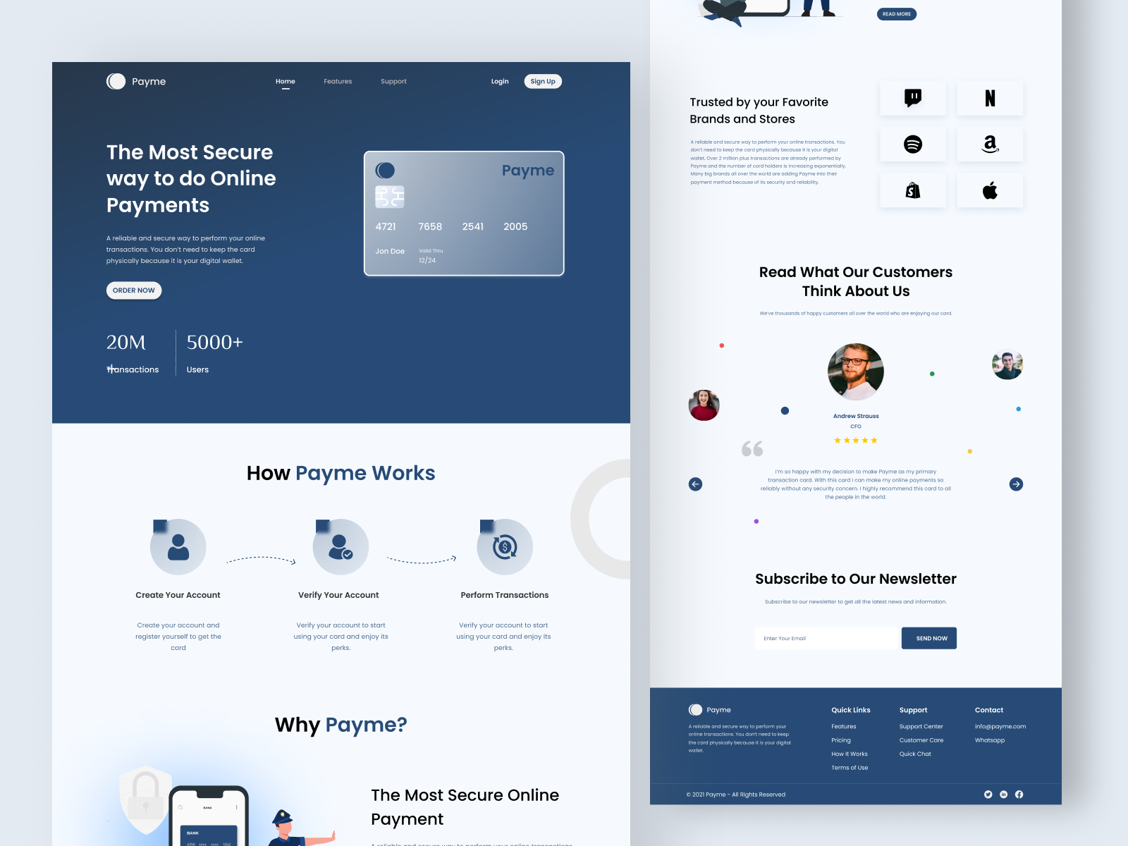 Payme Website UI Design by Asim Qamar on Dribbble