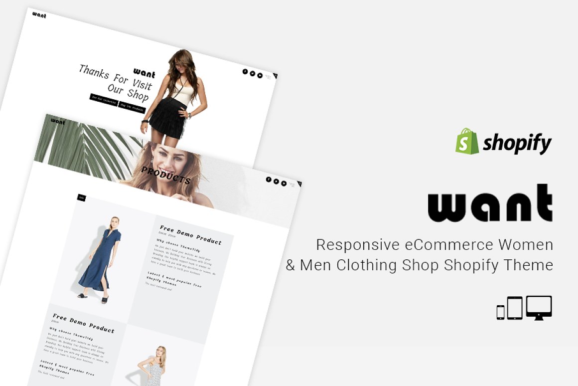 Want Clothing Shop Shopify Theme 3d animation app branding clothing shop design fashion fashion shopify theme graphic design illustration logo motion graphics responsive responsive shopify theme shopify theme theme ui want shopify theme