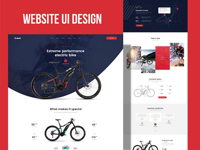 Cycle website design template branding cycle website landing page ui