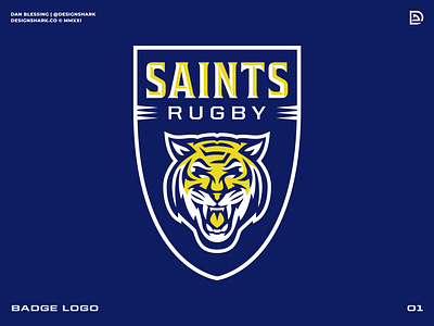 Saints Rugby Official Brand ID badge brand identity branding crest icon illustrator mascot mascot logo rugby rugby branding rugby logo sports sports branding sports logo tiger tiger logo tiger mascot vector wordmark