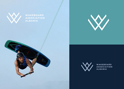 WAKEBOARD ASSOCIATION ALBANIA branding design logo