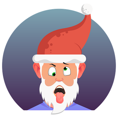 Christmas Santa Reaction Face Icons vector