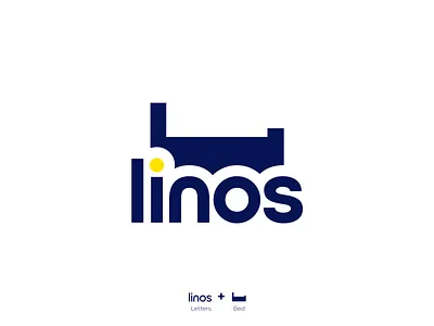 Linos Logo bed bed company logo bed logo brand brand identity branding company design design ideas linos linos logo logo logo mark logodesign mattress logo modern nap sleep sleeping person vector