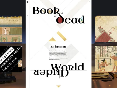 Egyptian Book of the Dead - Mocktober 2021 animation book of the dead elegant seagulls figma mocktober prototype ui ux web design