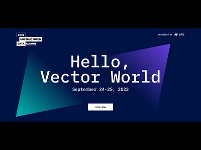 Hero screen for Unstructured data events animation landingpage website