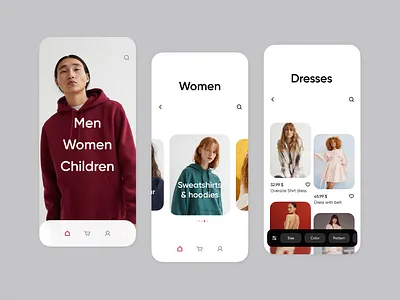 H&M clothing store concept app appdesign branding clothes clothesapp clothing design figma handm hm ios iosapp minimalism ui uiux ux uxui web webdesign