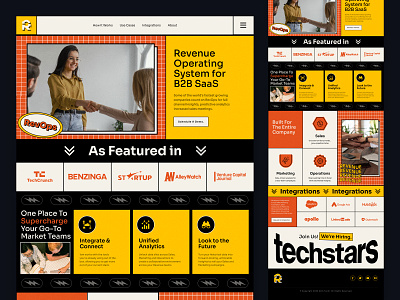 RevOps Website Design akibtanjil automation b2b b2c brutalism business colorful designops e commerce header landing page marketing saas neobrutalism saas landing page saas website trendy website ui web design webdesign trend website ui