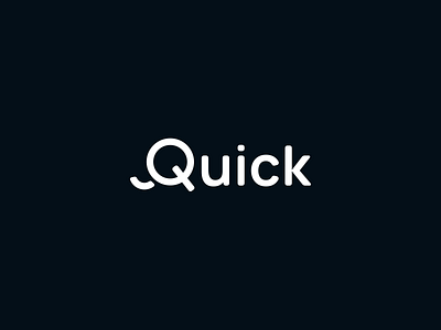 Quick brand branding design elegant fast letter logo logotype mark minimalism minimalistic modern q quick run sign typography