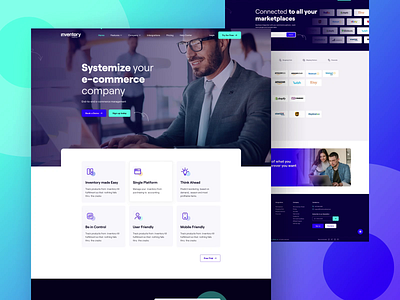Inventory Ahead Website Design branding corporate website creative landing page template uiux ux website design