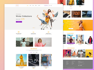 Arbor Fashion Landing Page UI 2.0 adobe photoshop adobexd animation app branding design figma graphic design home page icon illustration logo motion graphics new typography ui ux vector website xd ui kit