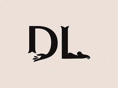 DL dancing dancing dl letter monogram