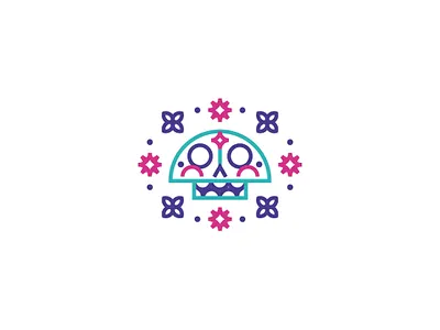 Calaverita 2 - Día de Muertos calaverita día de muertos geometric icon illustration line logo skull symbol